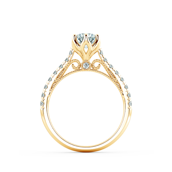 Nhẫn đính hôn Bridge Accent vintage, đai tấm NCH1608 5